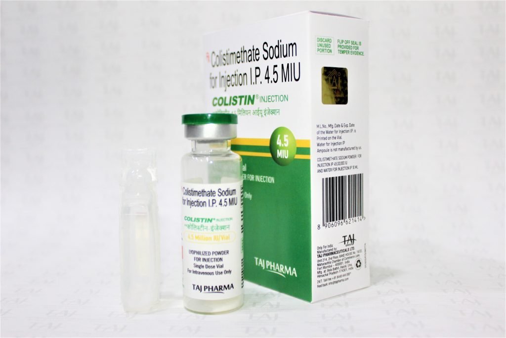 Colistimethate Sodium for Injection IP 4.5MIU Online India
