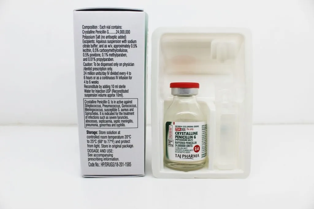 Crystalline Penicillin G 2400000 Units Manufacturer & Supplier