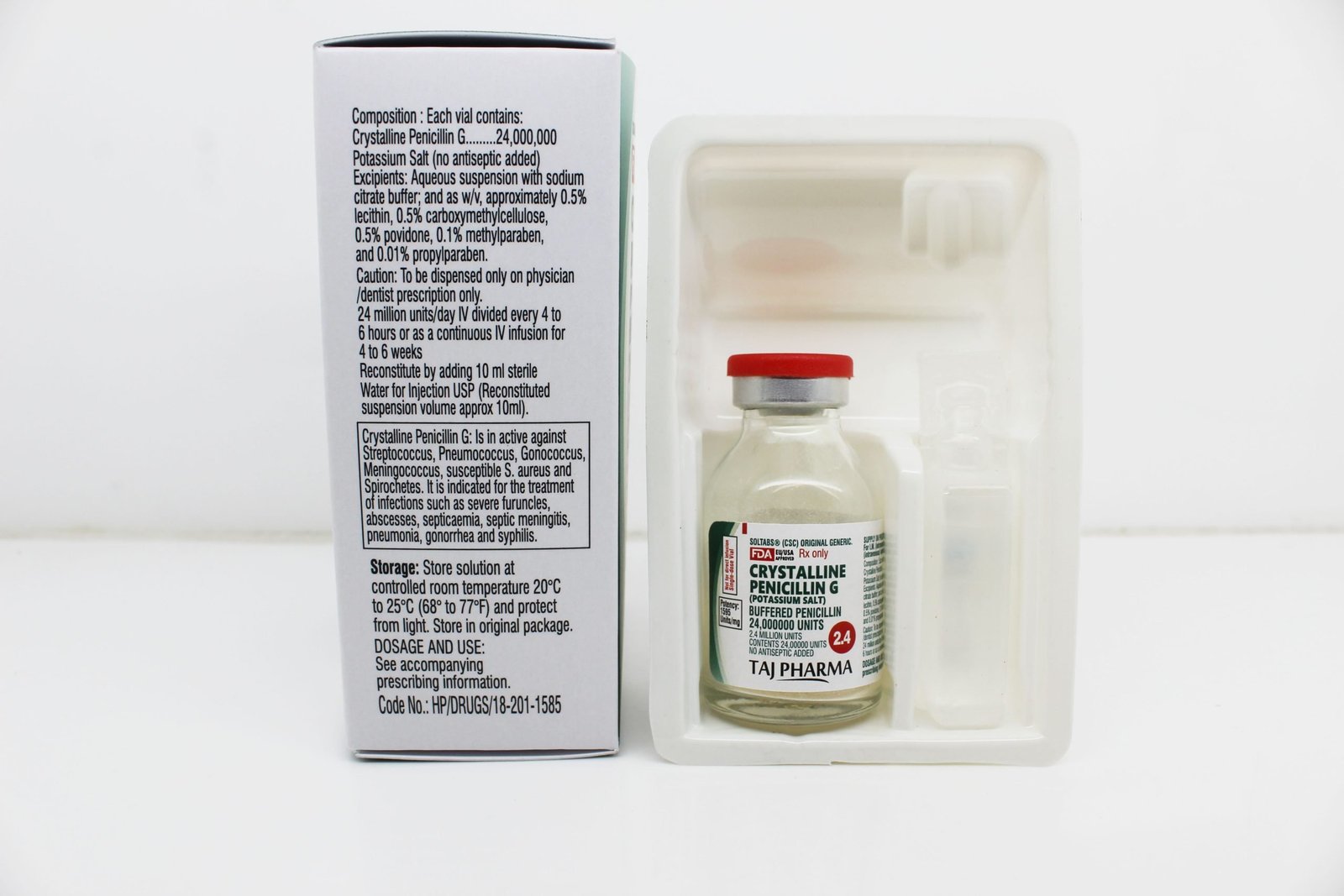 Crystalline Penicillin G 2400000 Units Manufacturer & Supplier