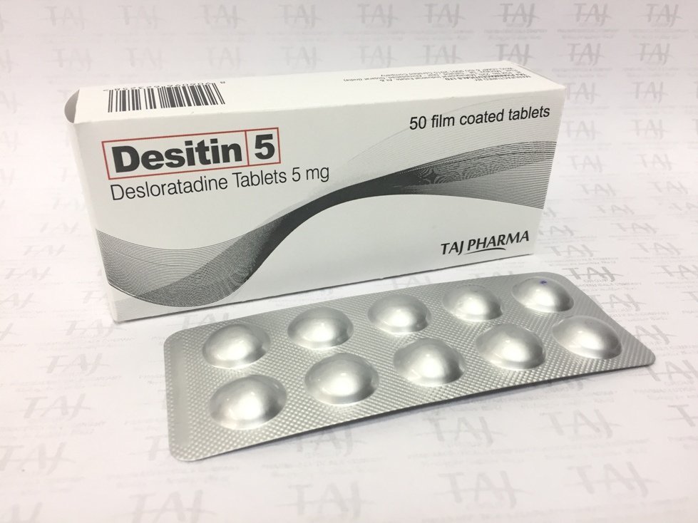 Desloratadine Tablets 5mg (Desitin) Taj Pharma Manufacturer in India gives the assurance of high-quality and purity. The company carries the rich experience in the niche manufacturing of Desloratadine Tablets 5mg (Desitin) Taj Pharma. Taj Pharmaceuticals is reputed manufacturer and Desloratadine Tablets 5mg (Desitin) Taj Pharma suppliers in India.