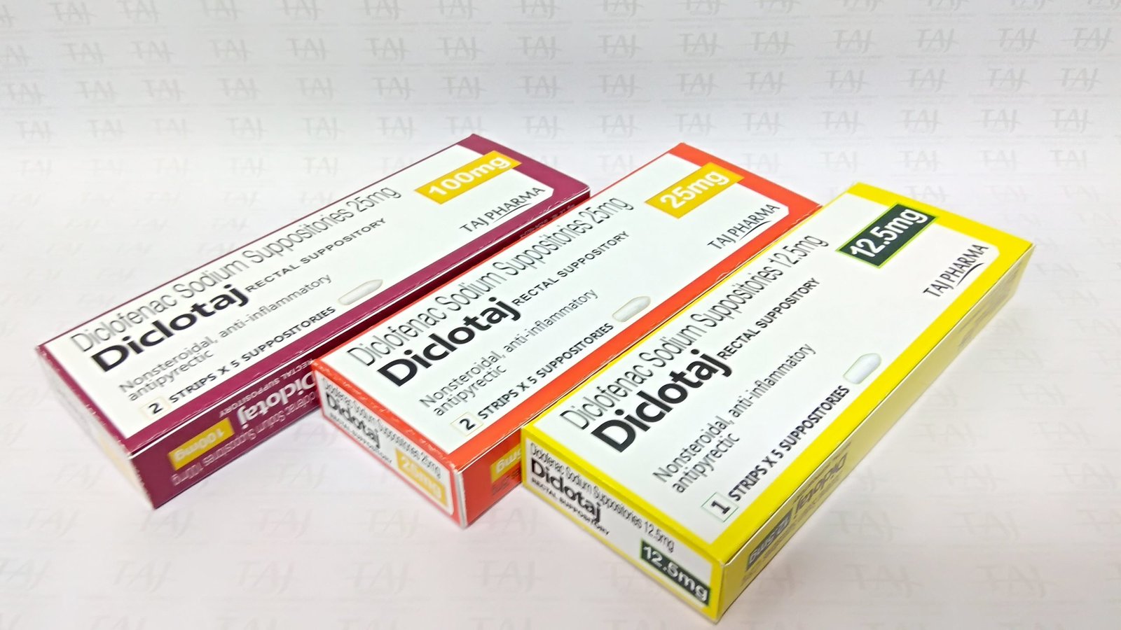 Diclofenac rectal Suppositories 12.5mg, 25mg, 50mg and 100mg Declotaj Diclofenac Suppositories 12.5mg Manufacturers, Suppliers, Exporters,Dealers in India, Diclofenac Suppositories, Diclofenac Suppositories 12.5mg Manufacturer, Diclofenac Suppositories 12.5mg Supplier, Diclofenac Suppositories 12.5mg Exporter, Diclofenac Suppositories 12.5mg Dealer in India