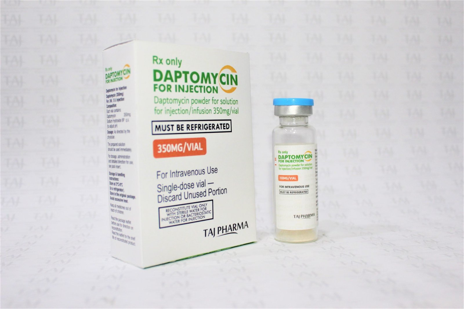 Daptomycin For Injection 350 mg – Manufacturers – Taj Pharma, Suppliers Daptomycin For Injection 350 mg & Daptomycin For Injection 350 mg Exporters in India Find here information of Daptomycin For Injection 350 mg selling companies Taj Pharmaceuticals for your buy requirements. Verified Daptomycin For Injection 350 mg Manufacturer in India