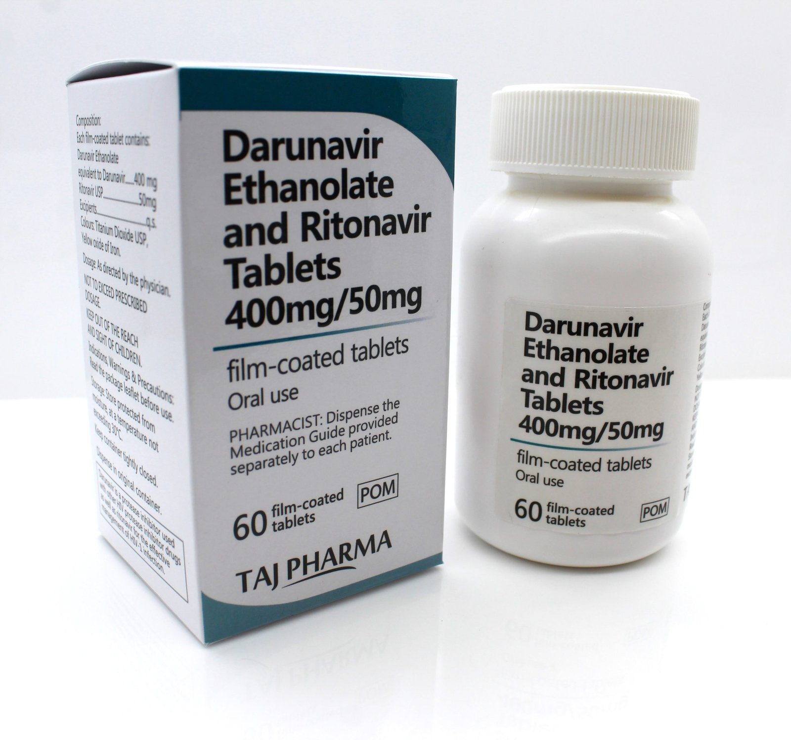 Taj Pharma India is pioneer Darunavir & Ritonavir Tablet (400mg+50mg) Manufacturers, an authentic best price supplier and exporter of Darunavir & Ritonavir Tablet. We have superior manufacturing facilities, with cutting-edge R&D.