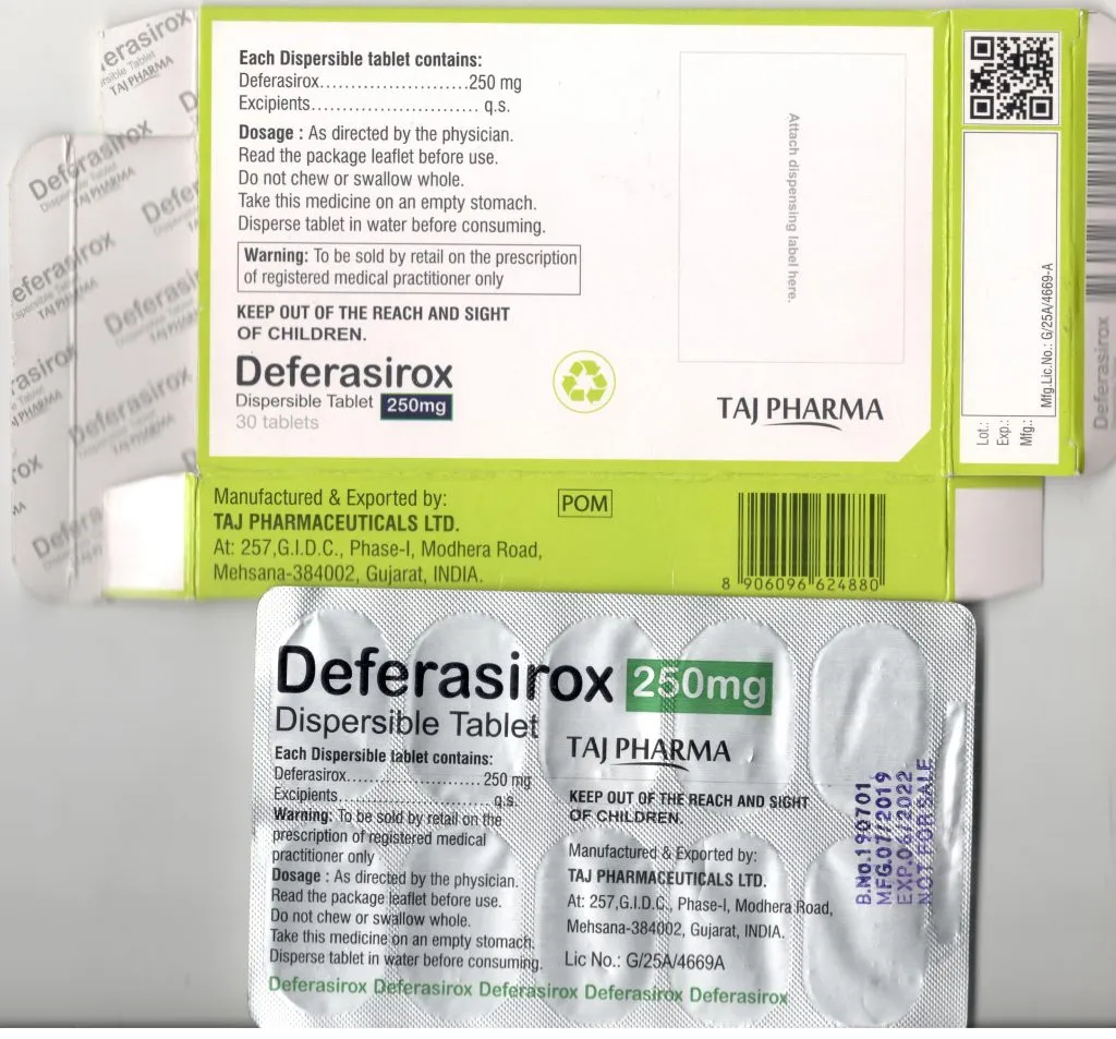 Deferasirox 250 Mg Dispersible Tablet Iron Chelating Agents