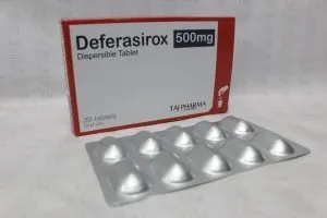 Deferasirox Tablets 500mg Taj Pharma Deferasirox Dispersible Tablets 500mg Taj Pharmaceuticals, Mumbai India Blood Product, Chelator.