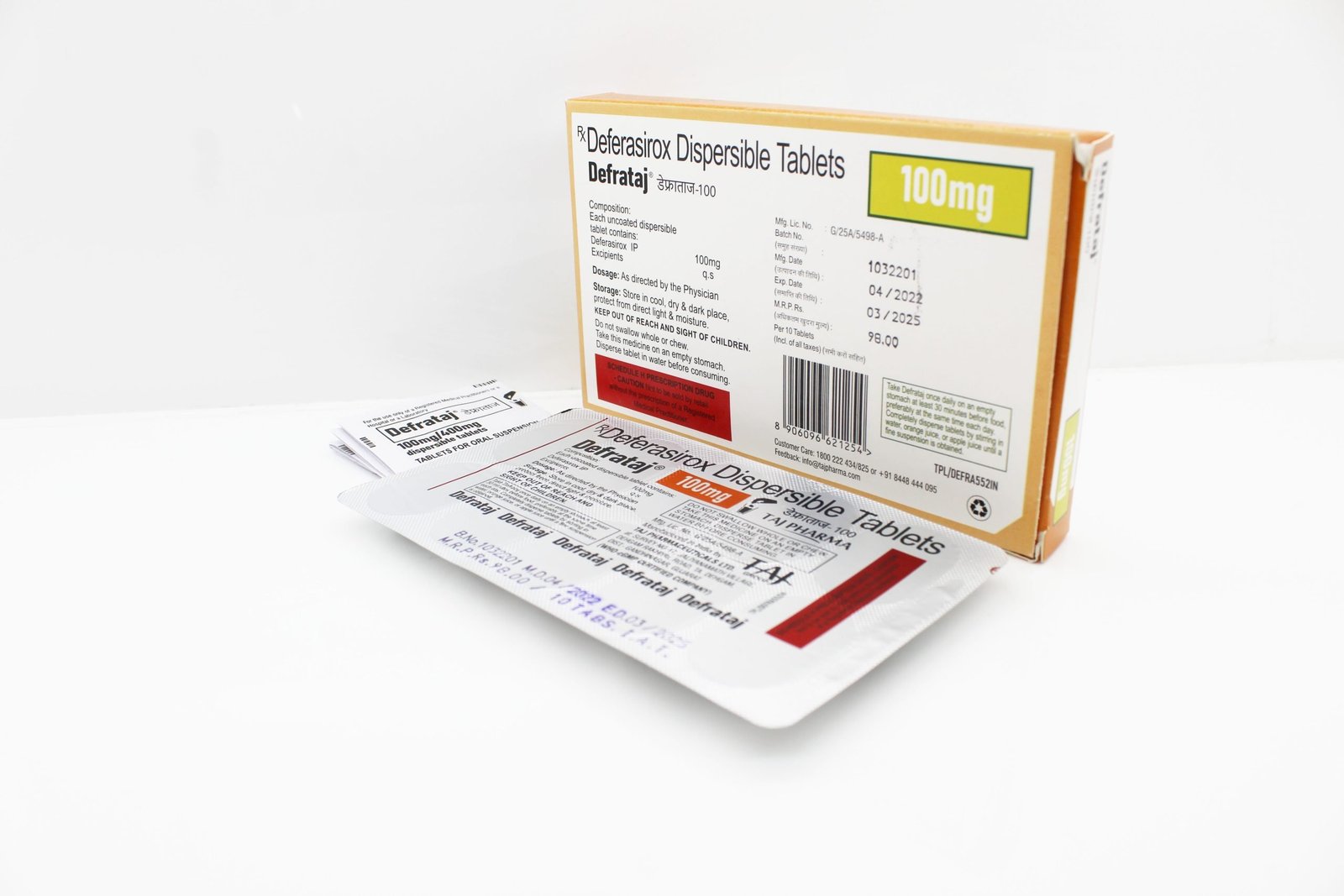 Deferasirox Dispersible Tablets 100mg Best Price in Mumbai Maharashtra Taj Pharma