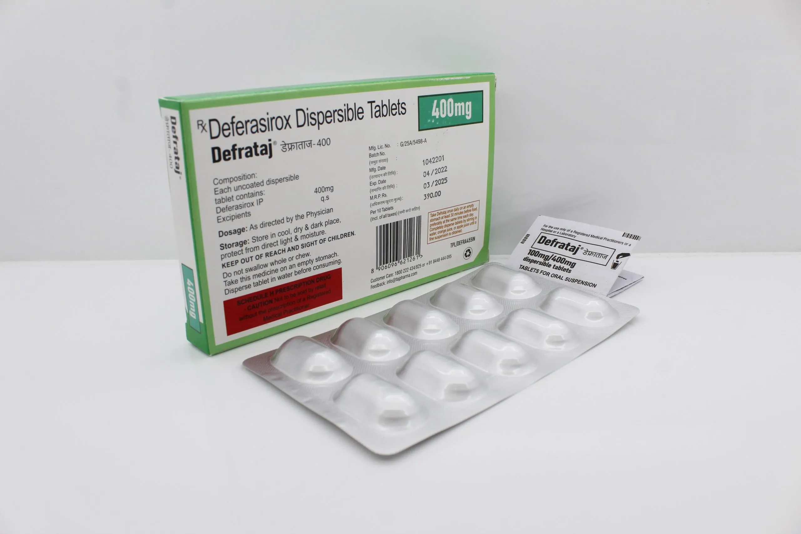 Deferasirox Dispersible Tablets 400mg Manufacturers Suppliers Exporters in India