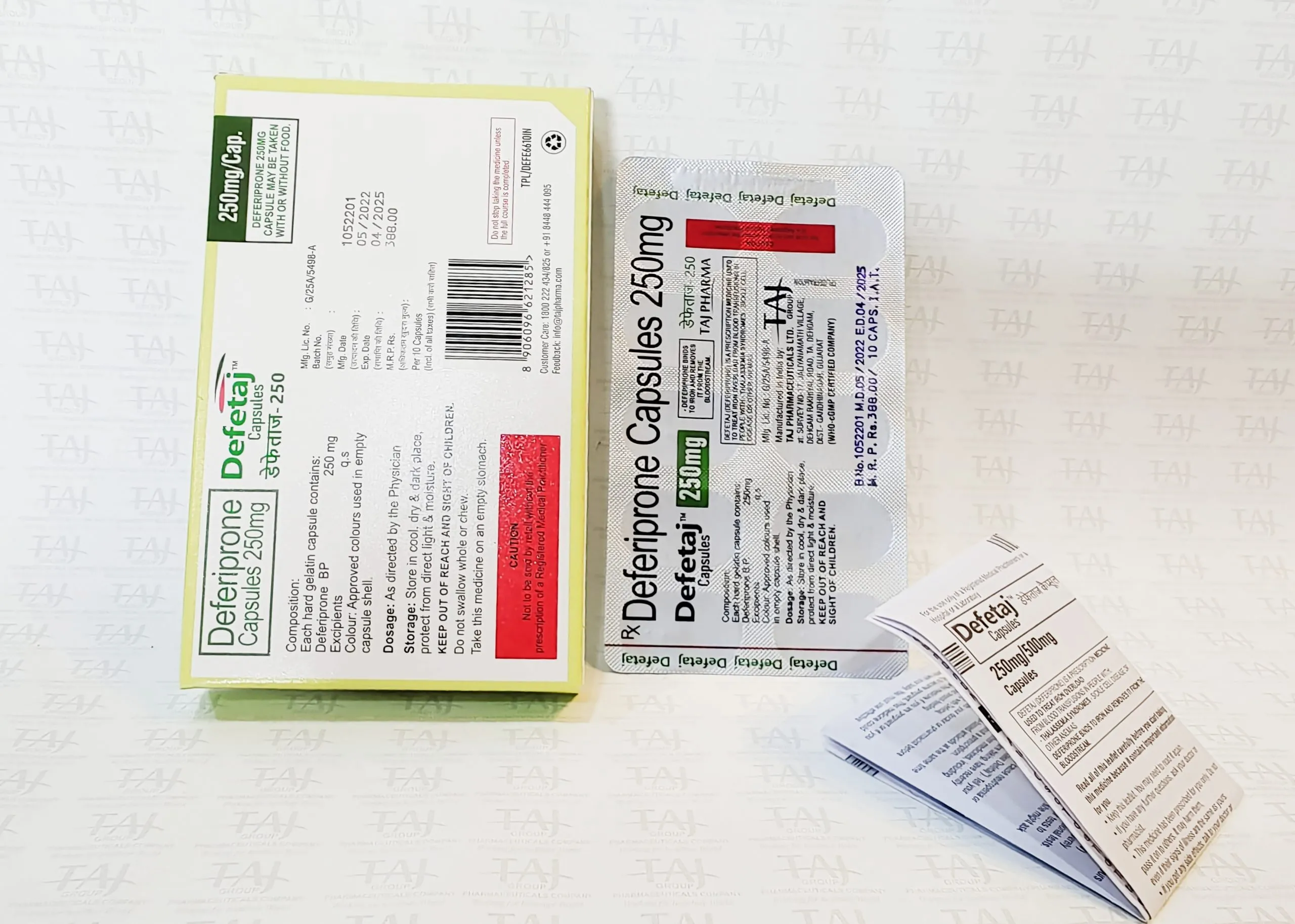 Deferiprone capsules 250mg manufacturer in India, Deferiprone capsules 250mg suppliers in India, Deferiprone capsules 250mg exporters in India, Deferiprone capsules 250mg manufacturer from India, Deferiprone capsules 250mg suppliers, Deferiprone capsules 250mg, Deferiprone capsules 250mg Taj Pharmaceuticals