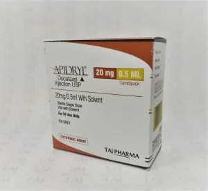 Docetaxel injection USP 20mg/0.5ml FDA approved, Docetaxel injection USP 20mg/0.5ml manufacturers, suppliers & exporters in India. Get contract manufacturing for Docetaxel injection USP 20mg/0.5ml, Find best price for Docetaxel injection USP 20mg/0.5ml generic drug and Docetaxel injection USP 20mg/0.5ml generic version available at best price from GMP approved manufacturer