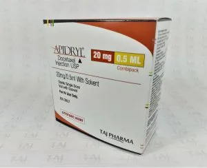 Taj Pharma is WHO-GMP Certified Pharmaceutical Wholesaler of Docetaxel injection USP 20mg/0.5ml, Docetaxel injection USP 20mg/0.5ml Supplier, Docetaxel injection USP 20mg/0.5ml Exporters from India. Taj Pharma holds excellent record in manufacturing of Docetaxel injection USP 20mg/0.5ml from India.