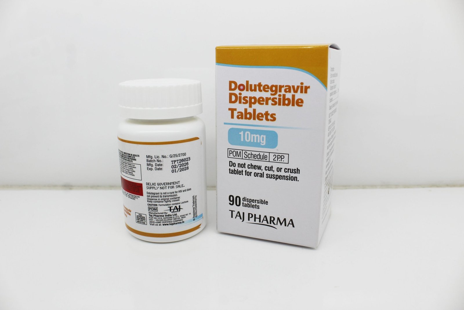 Dolutegravir Dispersible Tablets 10mg Manufacturer from Mumbai