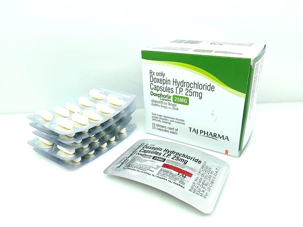 Doxepin Hydrochloride Capsules 25mg Manufacturer from Mumbai