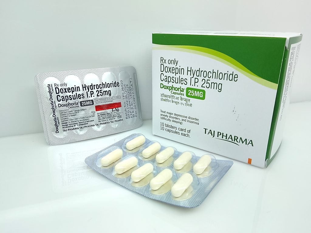 Doxepin Hydrochloride Capsules I.P. 25mg Manufacturers India & Pioneer Exporters
