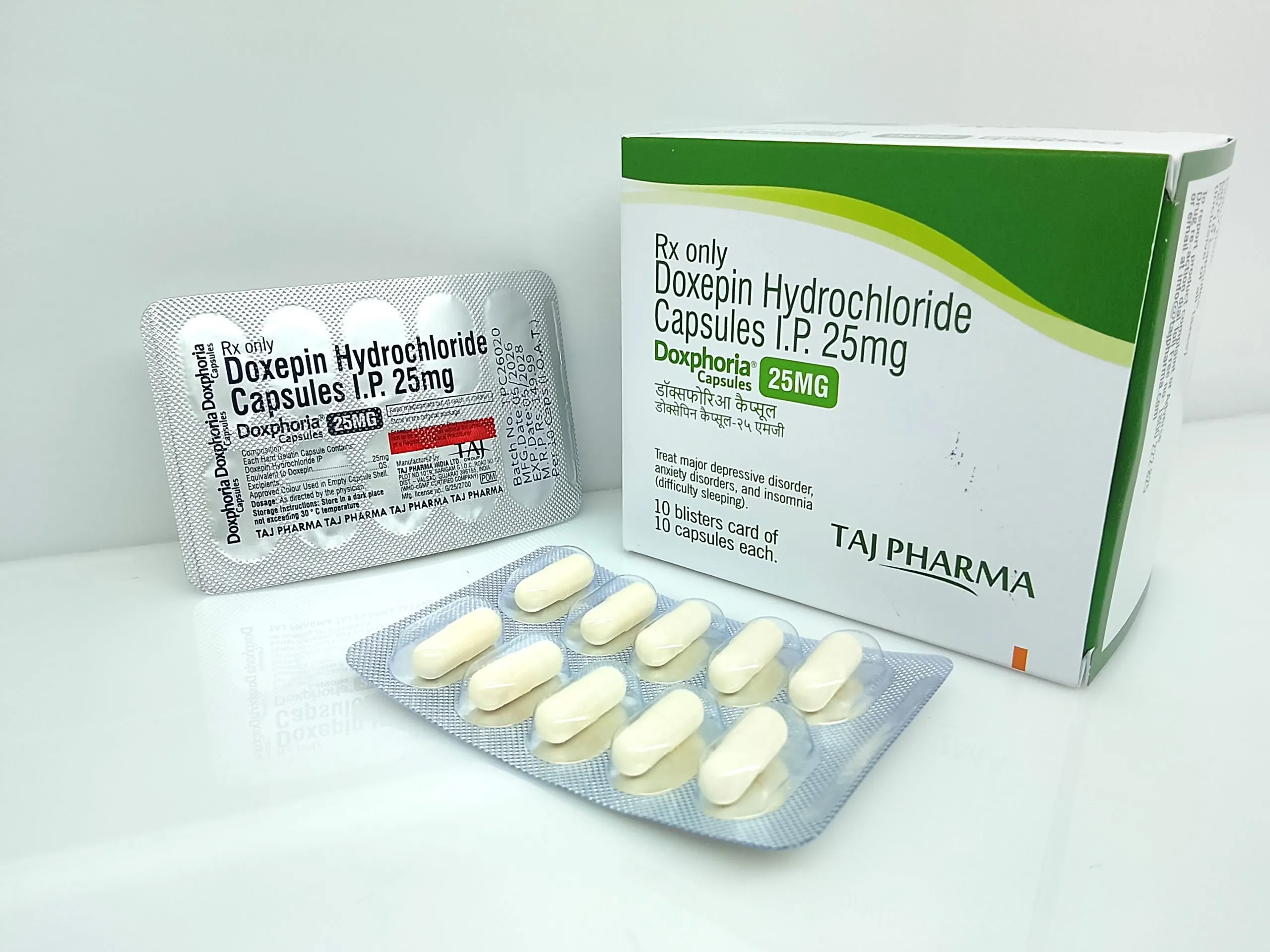 Doxepin Hydrochloride Capsules I.P. 25mg Manufacturers India & Pioneer Exporters