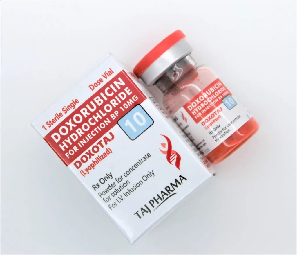 Doxorubicin Hydrochloride for Injection 10mg FDA Manufacturers India, GMP Suppliers.