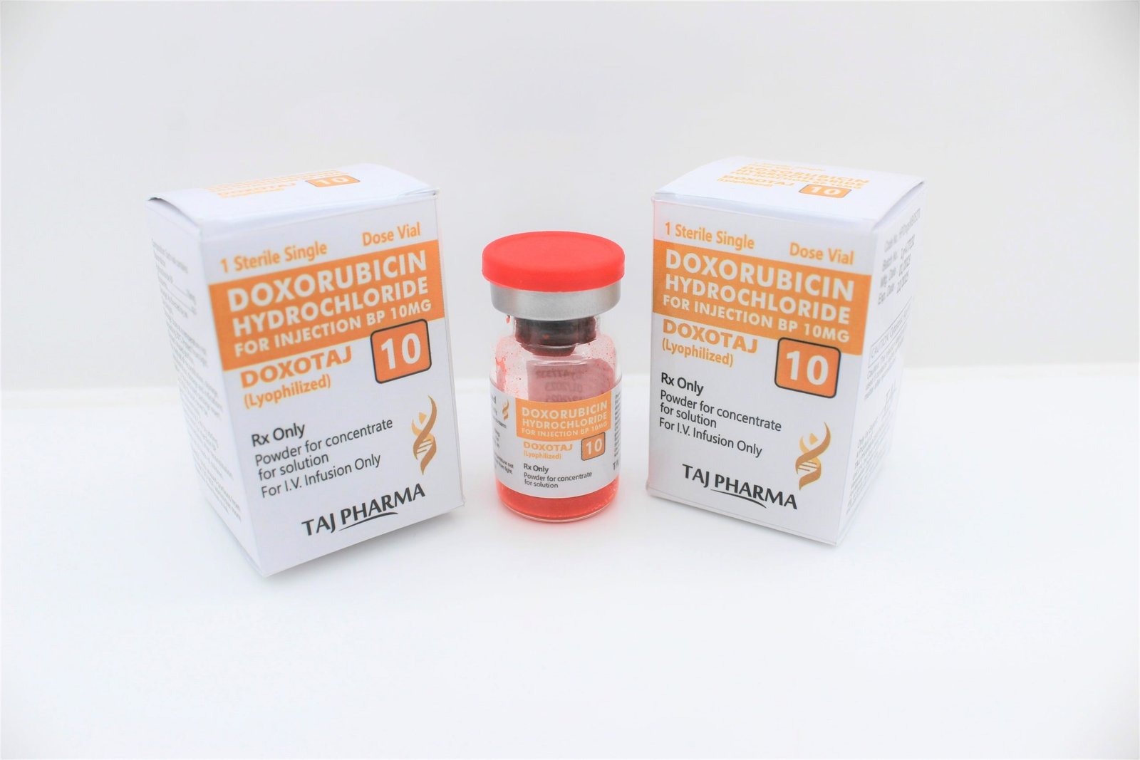 Taj Pharma India is pioneer Doxorubicin Hydrochloride Injection 10mg Manufacturers, an authentic best price supplier and exporter of Doxorubicin Injection. We have superior manufacturing facilities for Doxorubicin Injection, with cutting-edge R&D.