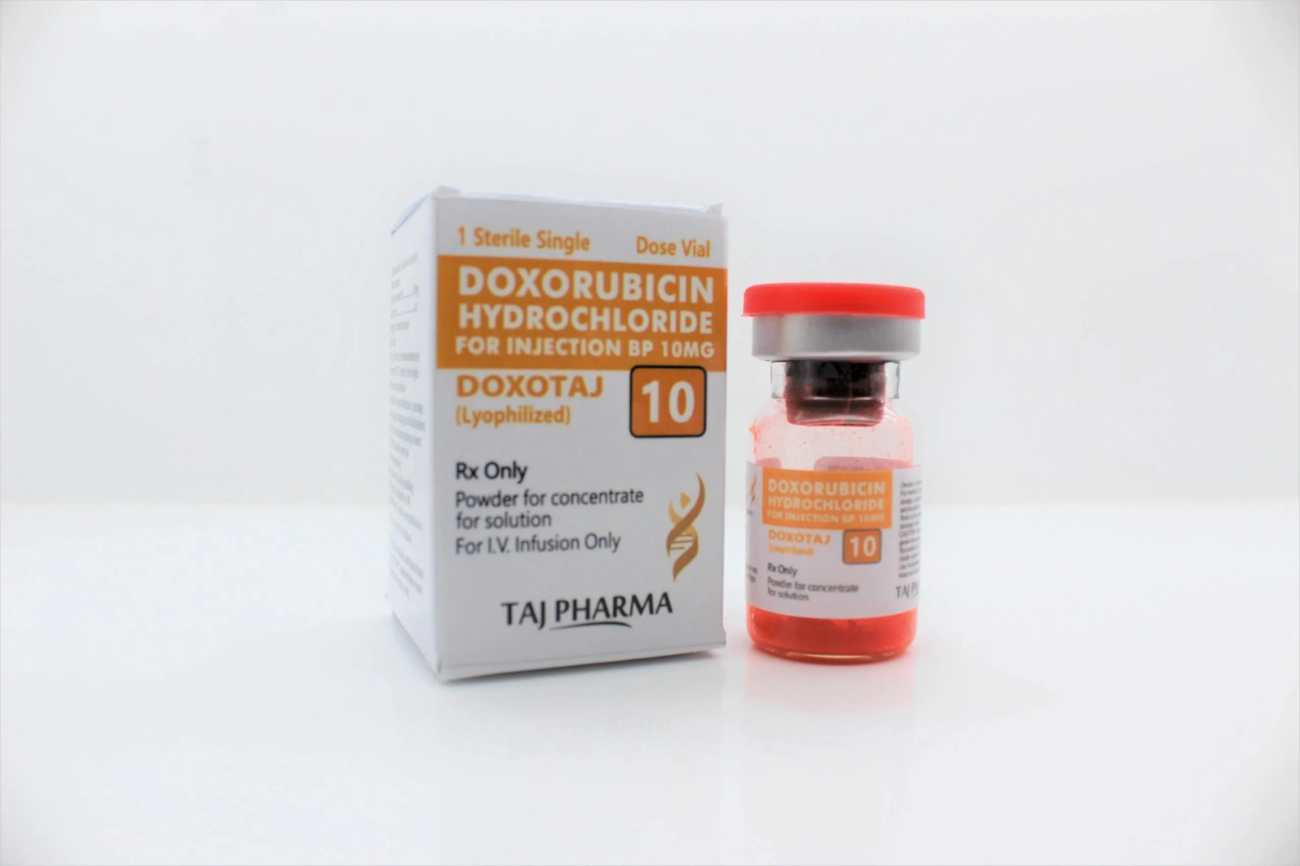 Taj Pharma is well known Doxorubicin Hydrochloride Injection 10mg Suppliers & Manufacturers in PAN India. FDA & GMP Approved Contract Manufacturers, Exporter.