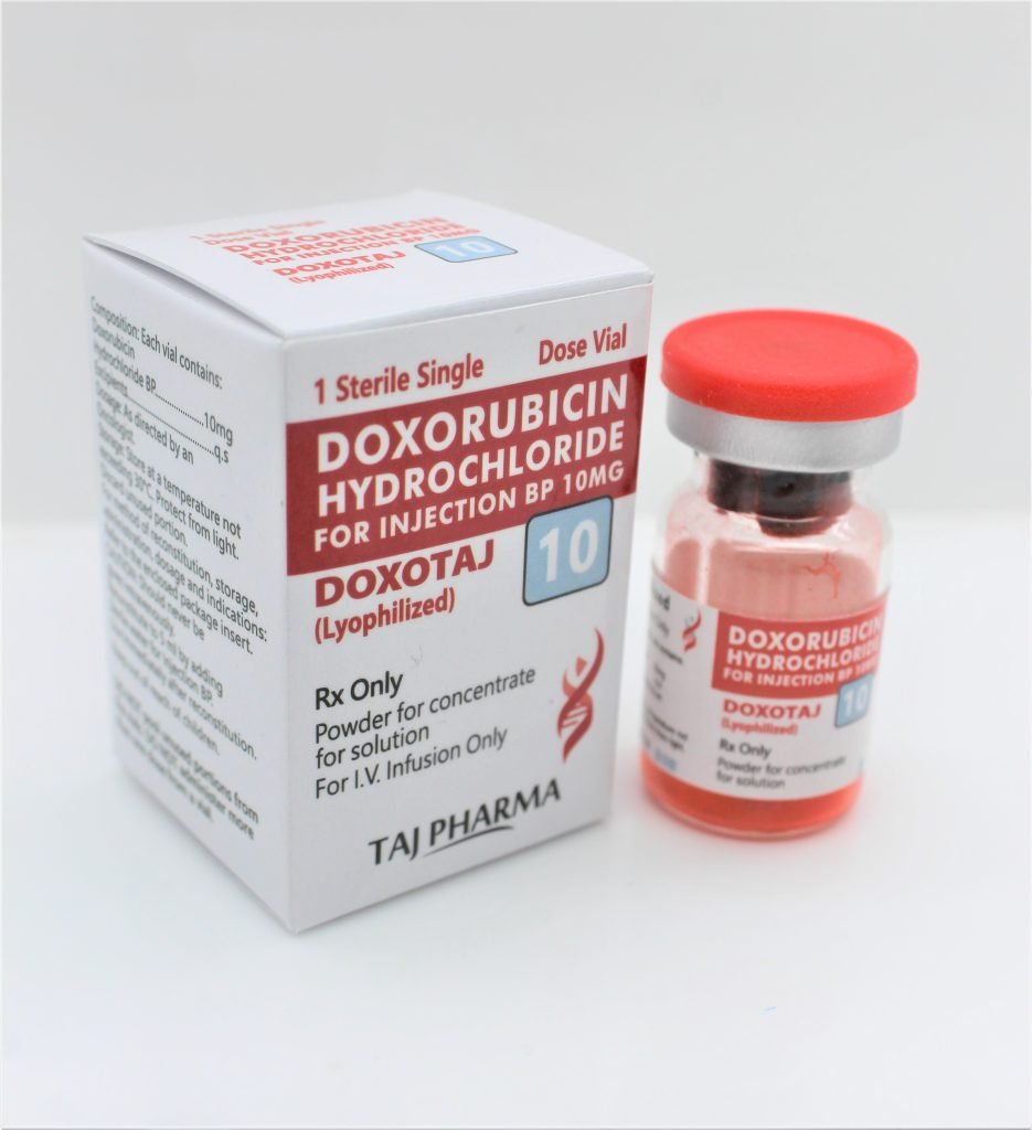 Doxorubicin Hydrochloride for Injection 10mg Manufacturers India & Pioneer Exporters.