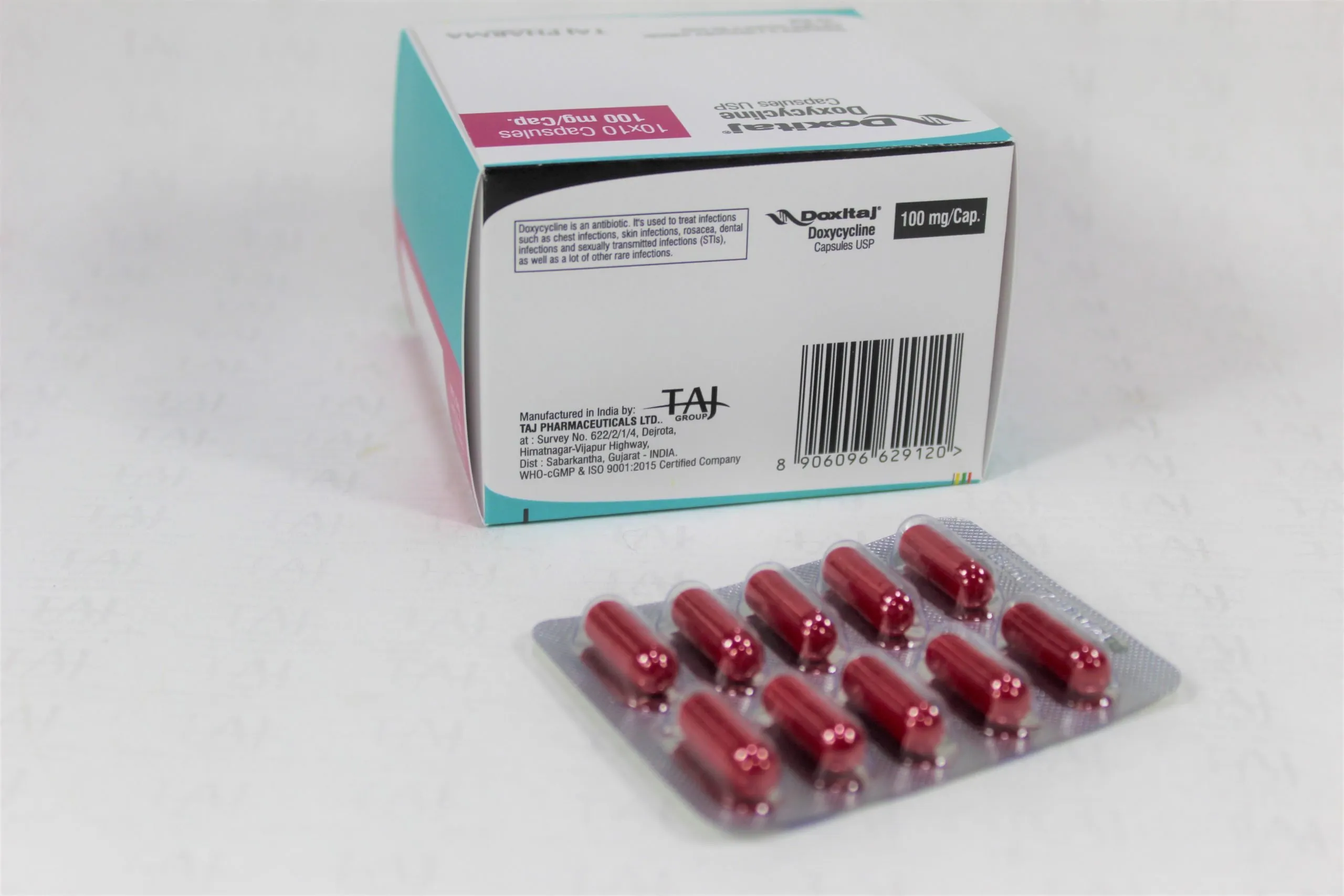 Taj Pharmaceuticals is reputed manufacturer and Doxycycline 100mg Capsule (Doxitaj 100) suppliers in India prefer Taj Pharmaceuticals due to the reliability and purity of products.