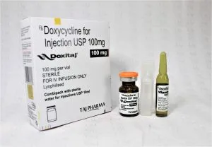 Taj Pharmaceuticals, one of the leading Doxycycline For Injection USP 100mg (Doxitaj) Manufacturers India brings the best-quality products. The company carries the rich experience in the niche manufacturing of Doxycycline For Injection USP 100mg (Doxitaj).
