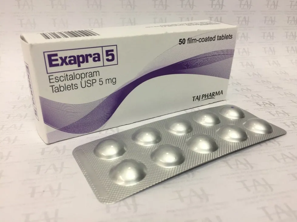 Escitalopram dosing, indications, interactions Taj Pharmaceuticals manufacturer of Escitalopram Tablets USP 5mg, Escitalopram Tablets USP 5mg manufacturer in India TajPharma India, India based manufacturing company of Escitalopram Tablets USP 5mg