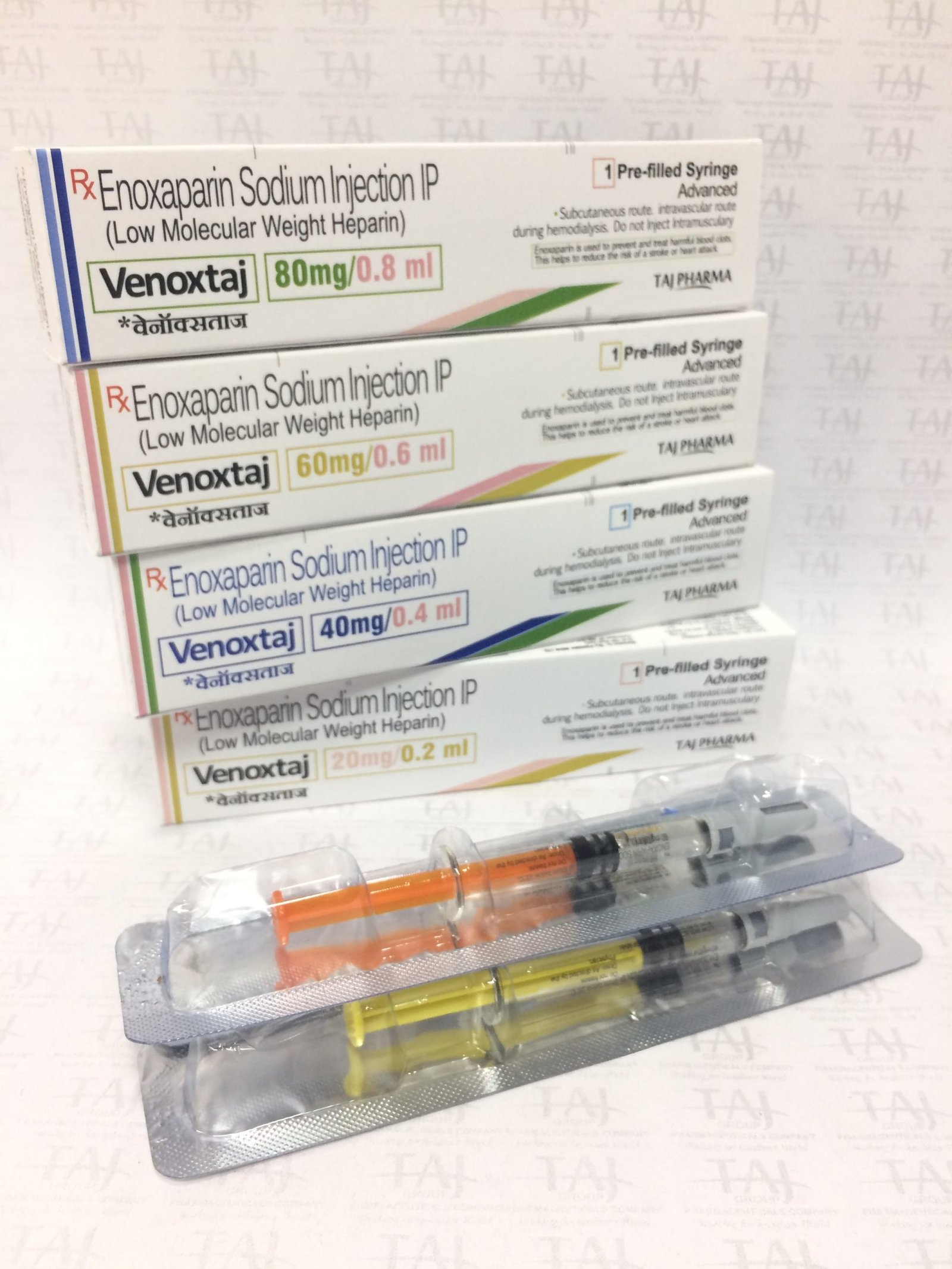 Enoxaparin Sodium Injection Taj Pharmaceuticals manufacturer of Enoxaparin Sodium Injection IP 60mg/0.6ml (Venoxtaj), Enoxaparin Sodium Injection IP 60mg/0.6ml (Venoxtaj) manufacturer in India Taj Pharma India, India based manufacturing company of Enoxaparin Sodium Injection IP 60mg/0.6ml (Venoxtaj)