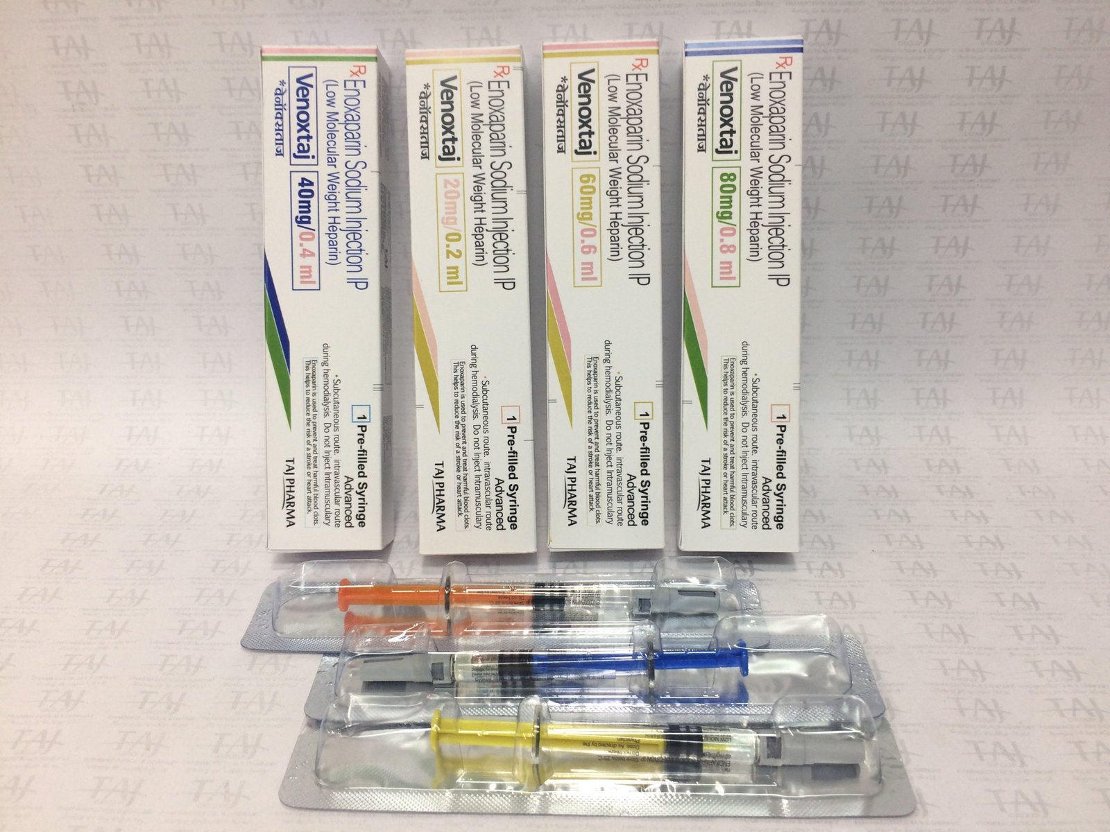 Enoxaparin Sodium Injection Taj Pharmaceuticals manufacturer of Enoxaparin Sodium Injection IP 60mg/0.6ml (Venoxtaj), Enoxaparin Sodium Injection IP 60mg/0.6ml (Venoxtaj) manufacturer in India Taj Pharma India, India based manufacturing company of Enoxaparin Sodium Injection IP 60mg/0.6ml (Venoxtaj)