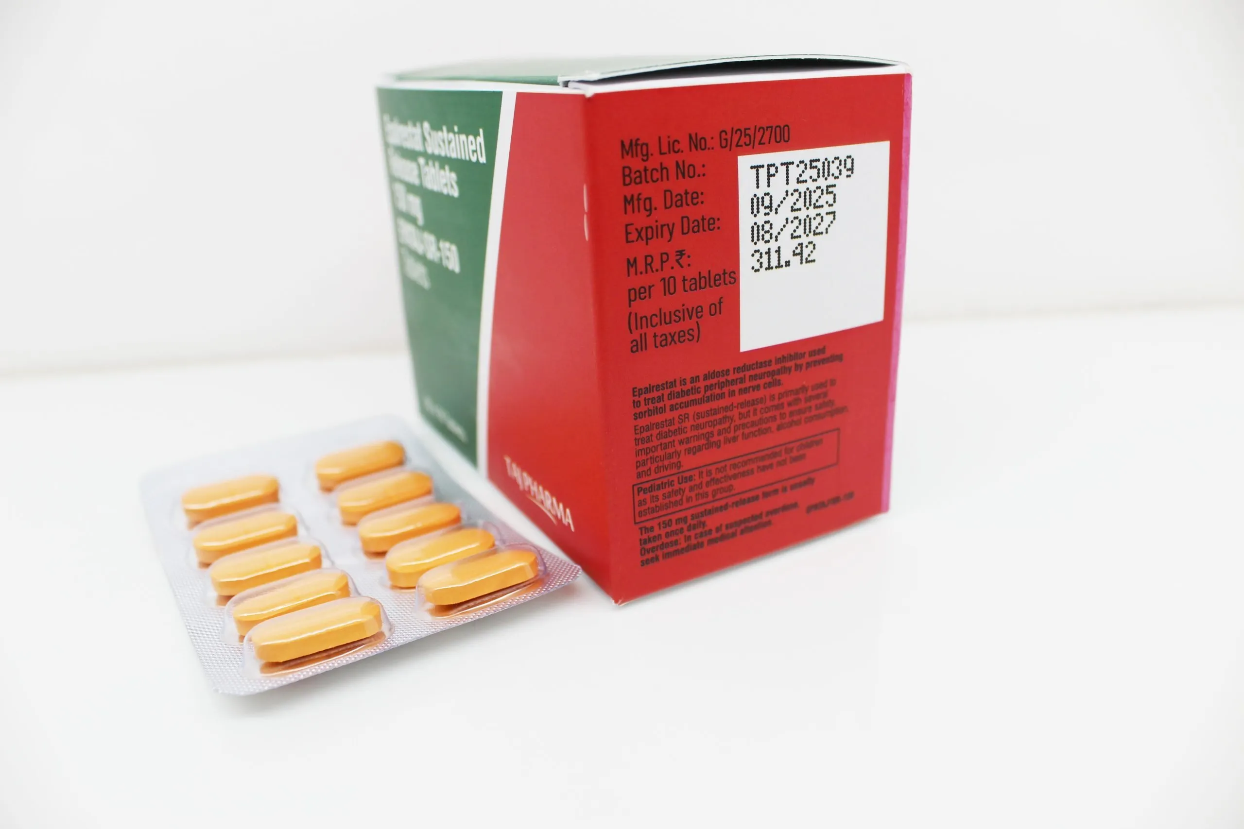 Epalrestat Sustained Release Tablets 150mg Manufacturer & Supplier