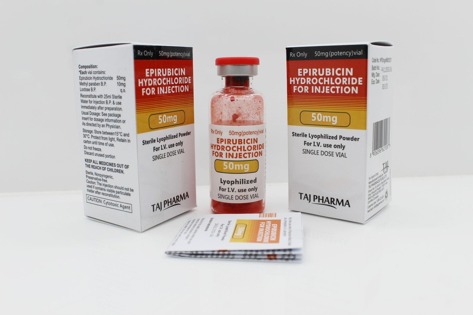 Epirubicin Hydrochloride for Injection 50mg Manufacturers Suppliers Exporters in India
