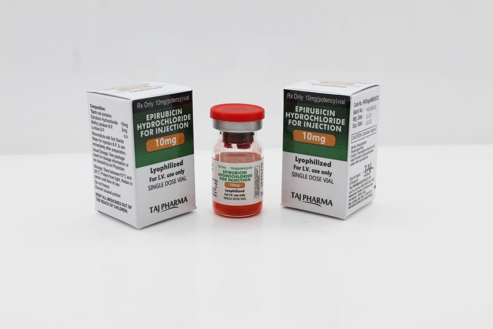 Epirubicin Hydrochloride for Injection 10 mg Manufacturers Suppliers Exporters in India