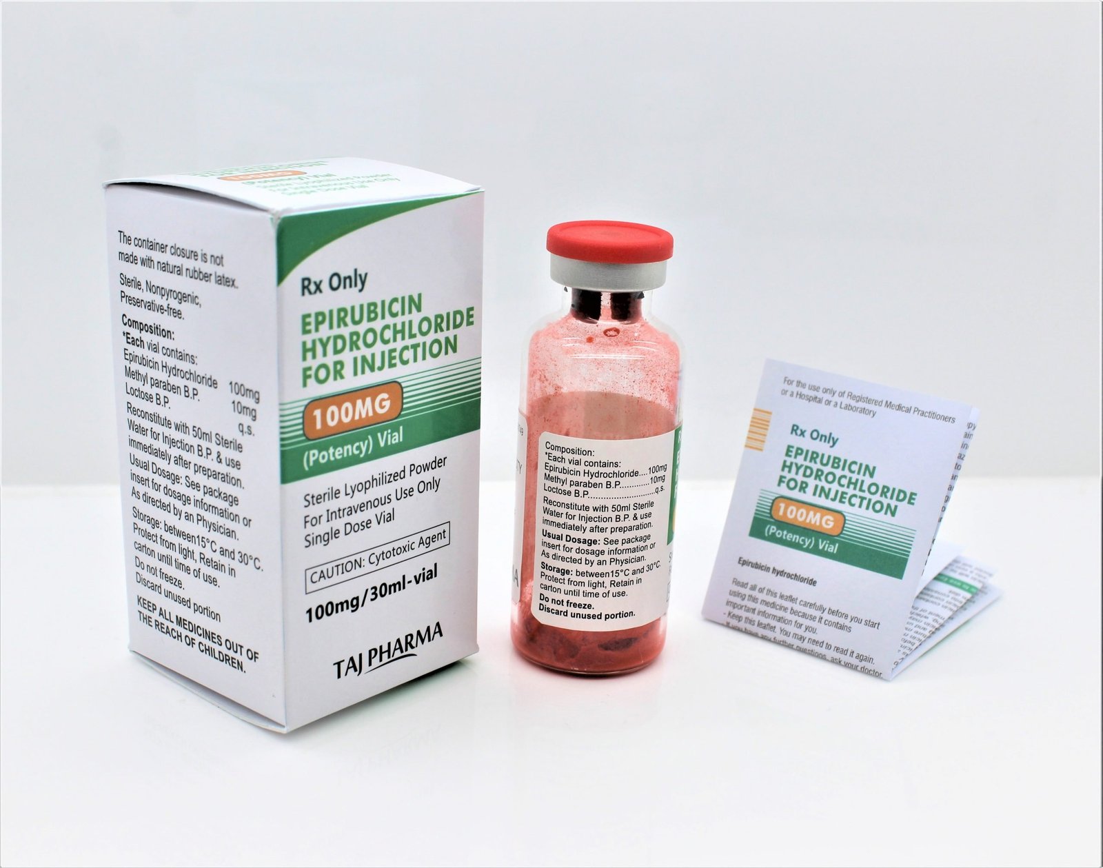 Epirubicin for Injection 100mg FDA Manufacturers India, GMP Suppliers.