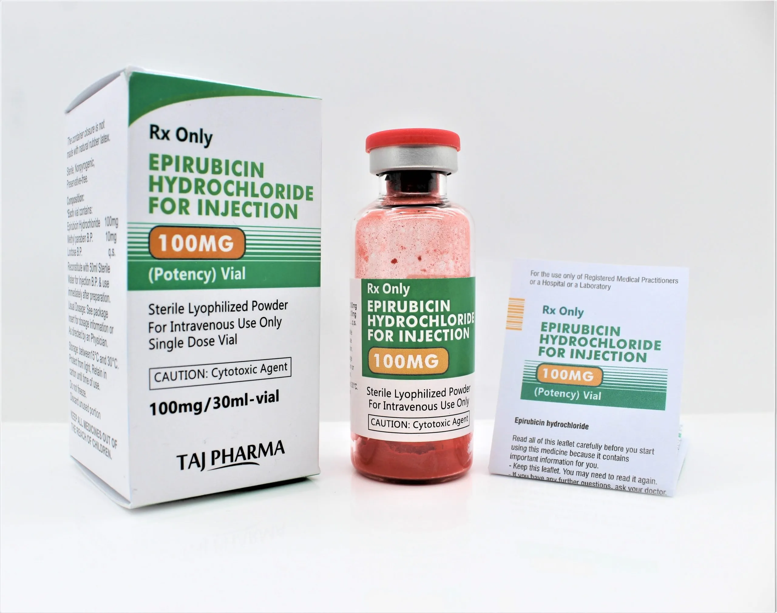 Epirubicin Hydrochloride for Injection 100mg Manufacturer India Pioneer Exporter.
