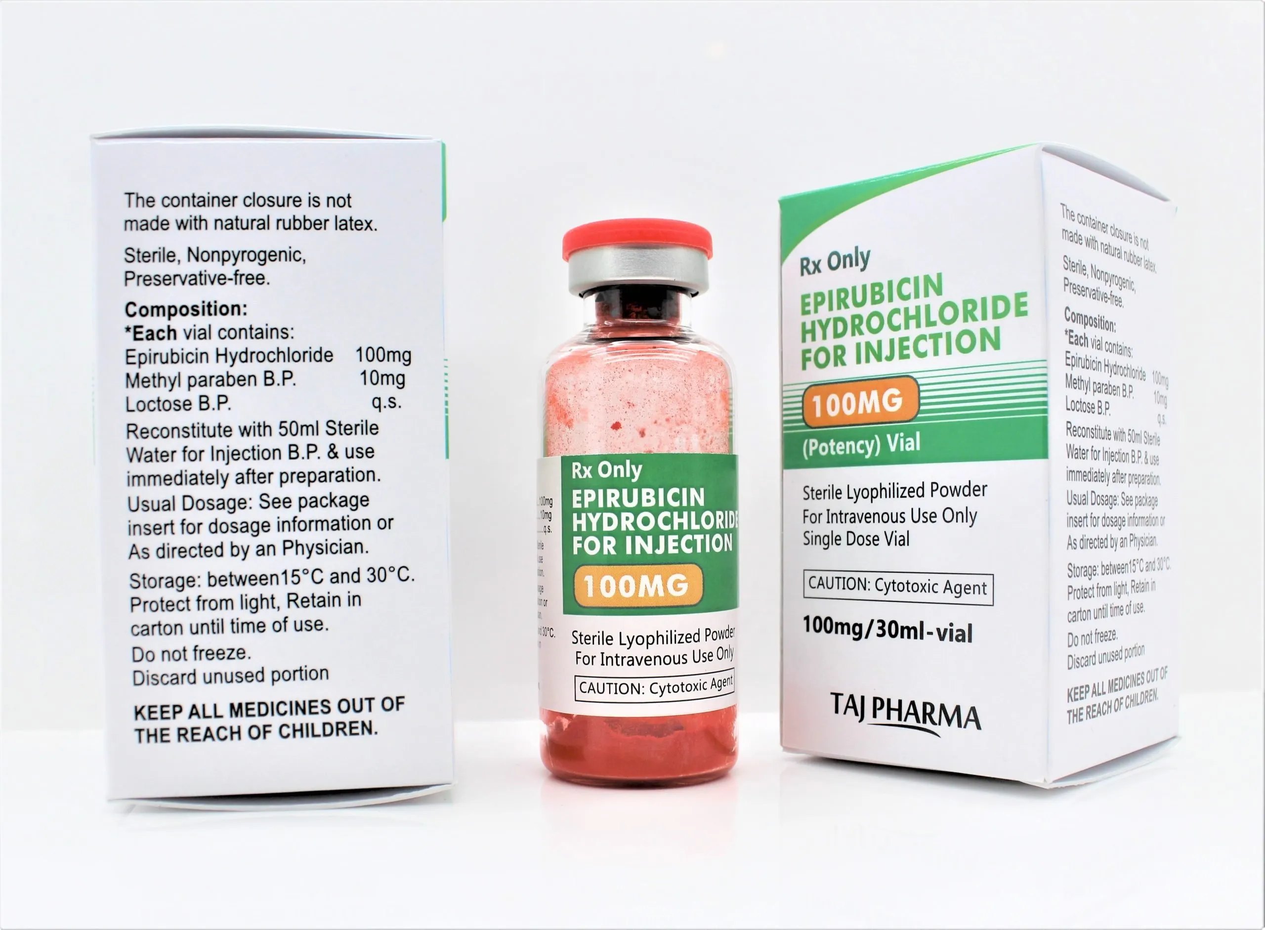 Epirubicin for Injection 100mg Manufacturers India & Pioneer Exporters.