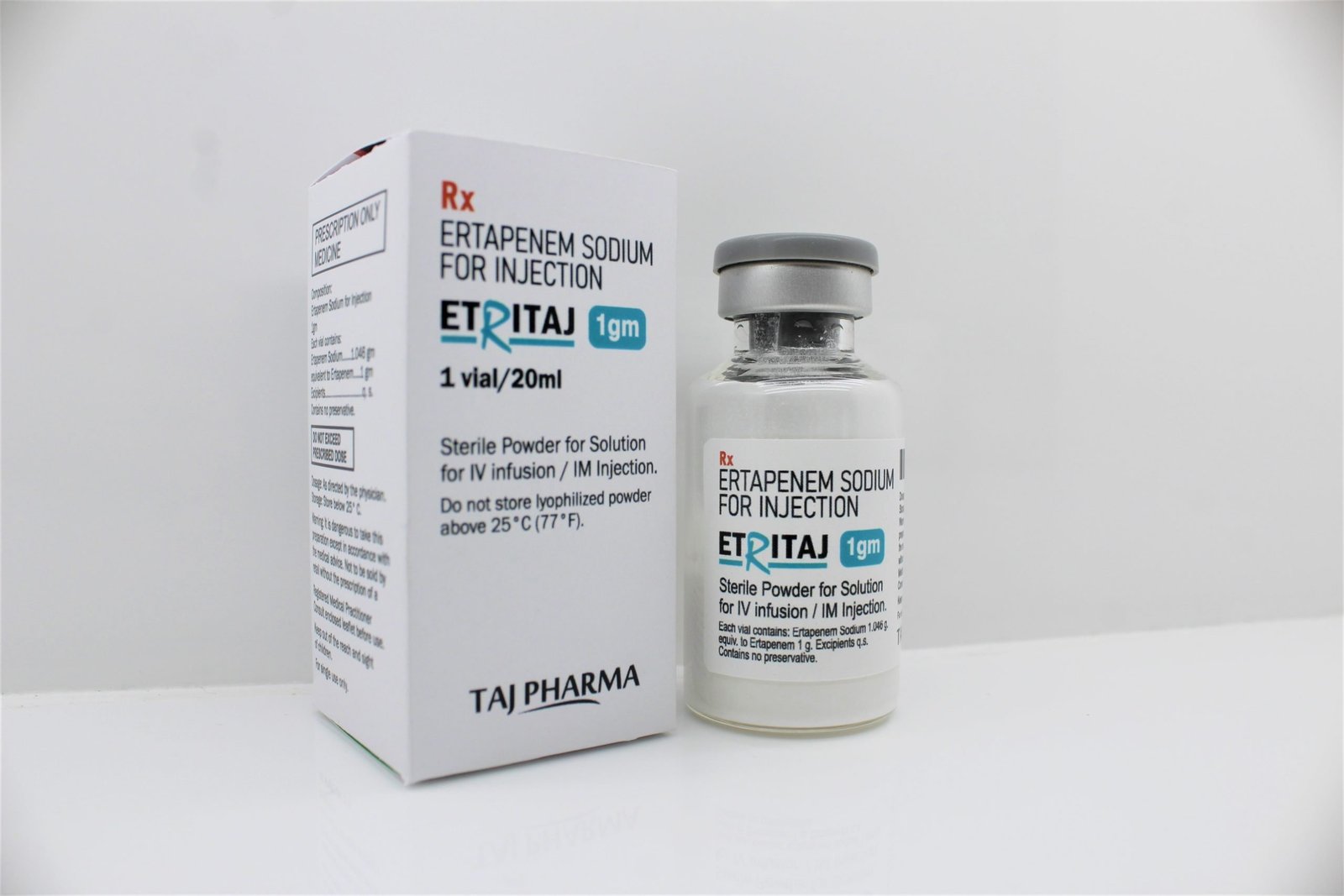 Taj Pharmaceuticals, one of the leading Ertapenem Sodium For Injection 1gm Manufacturers India brings the best-quality products. The company carries the rich experience in the niche manufacturing of Ertapenem Sodium For Injection 1gm.