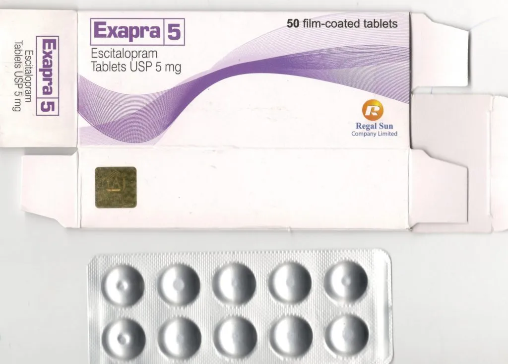 Escitalopram 5mg usp film coated tablets taj pharma