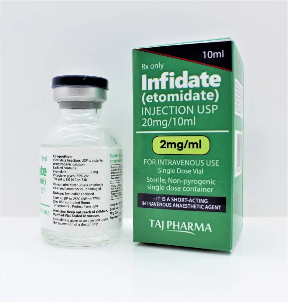 Etomidate Injection FDA Manufacturers India, GMP Suppliers.