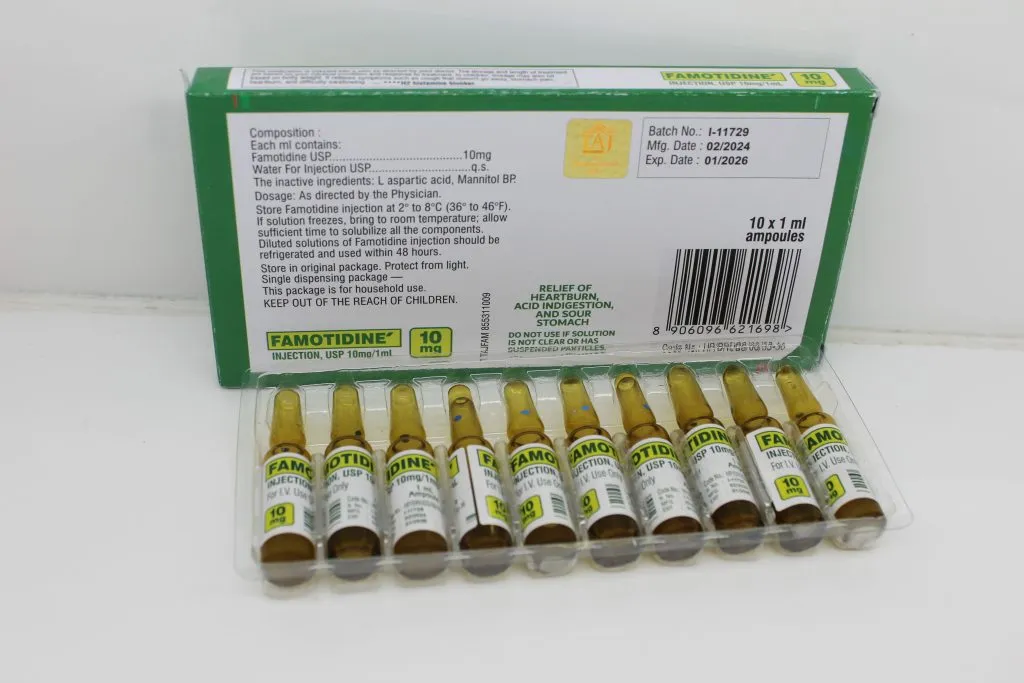 Famotidine 10mg 1ml Injection Manufacturer India