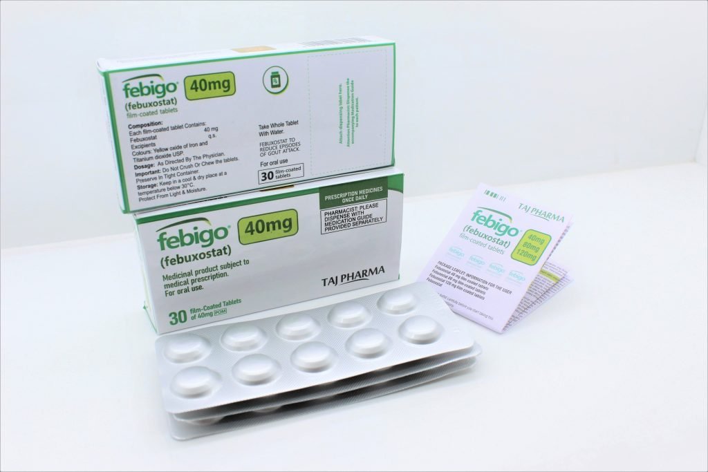 Taj Pharma is WHO-GMP Certified Pharmaceutical Wholesaler of Febuxostat Tablets 40mg Supplier, Febuxostat Tablets Exporters from India. Taj Pharma holds excellent record in manufacturing of Febuxostat Tablets from India.
