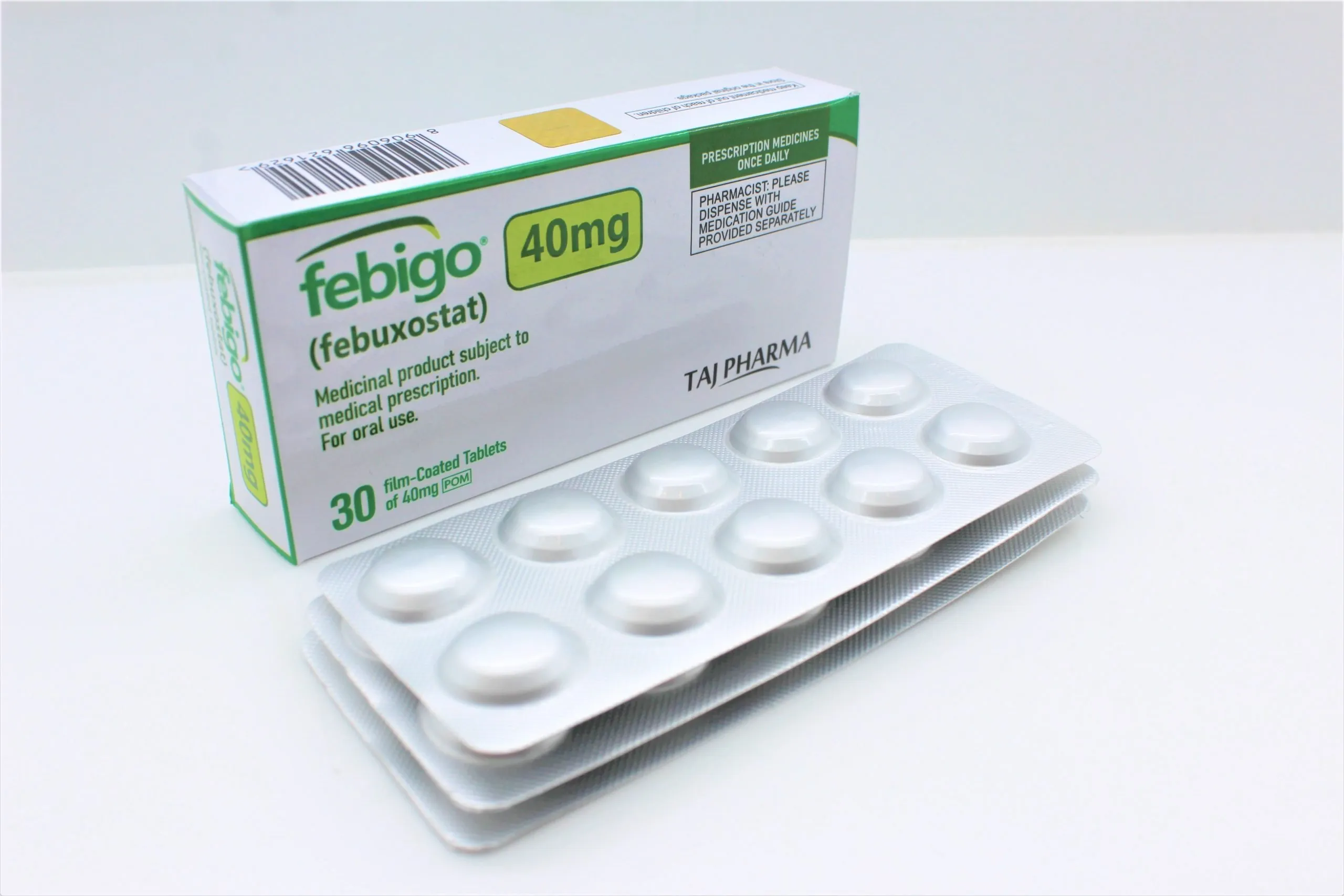 Taj Pharma India has best quality of Febuxostat Tablets We manufacture and export Febuxostat Tablets 40mg underneath hygienic & GMP.
