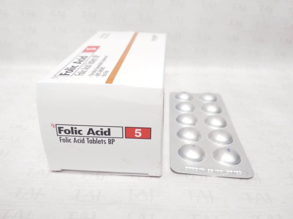 Folic Acid Tablets 5 mg Taj Pharma