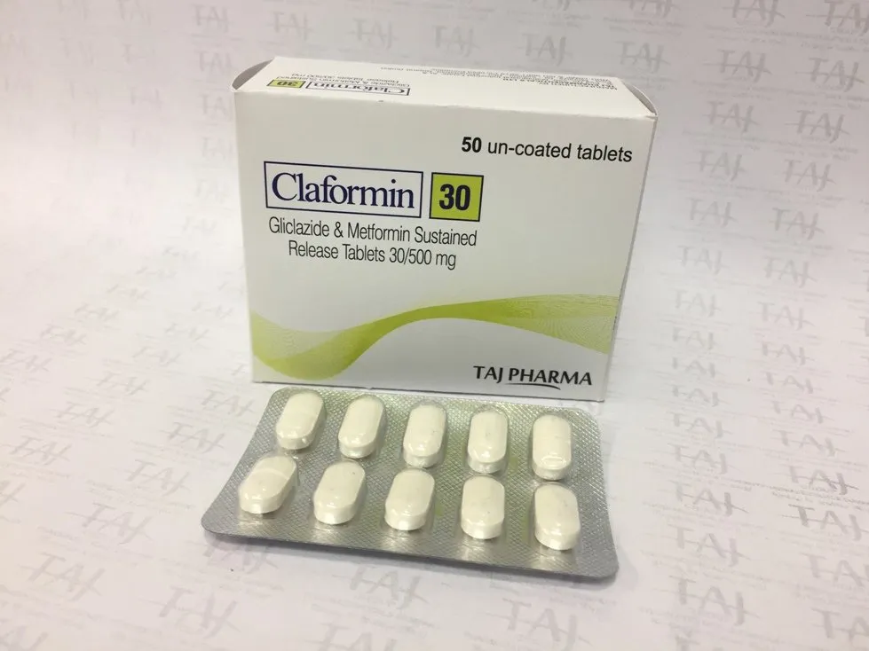 GLICLAZIDE & METFORMIN SUSTAINED RELEASE TABLETS 30-500 MG (CLAFORMIN 30) TABLETS