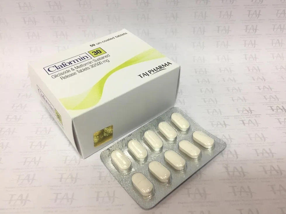 GLICLAZIDE & METFORMIN SUSTAINED RELEASE TABLETS 30-500 MG (CLAFORMIN 30) TABLETS
