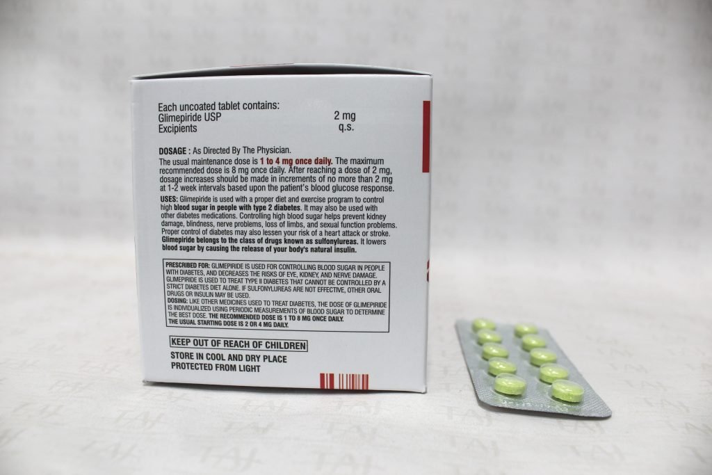 Glimepiride Tablets 2 mg Taj Pharma