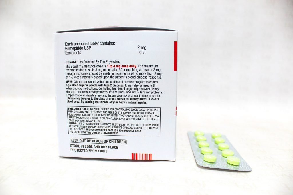 Glimepiride Tablets USP-2 mg Taj Pharma