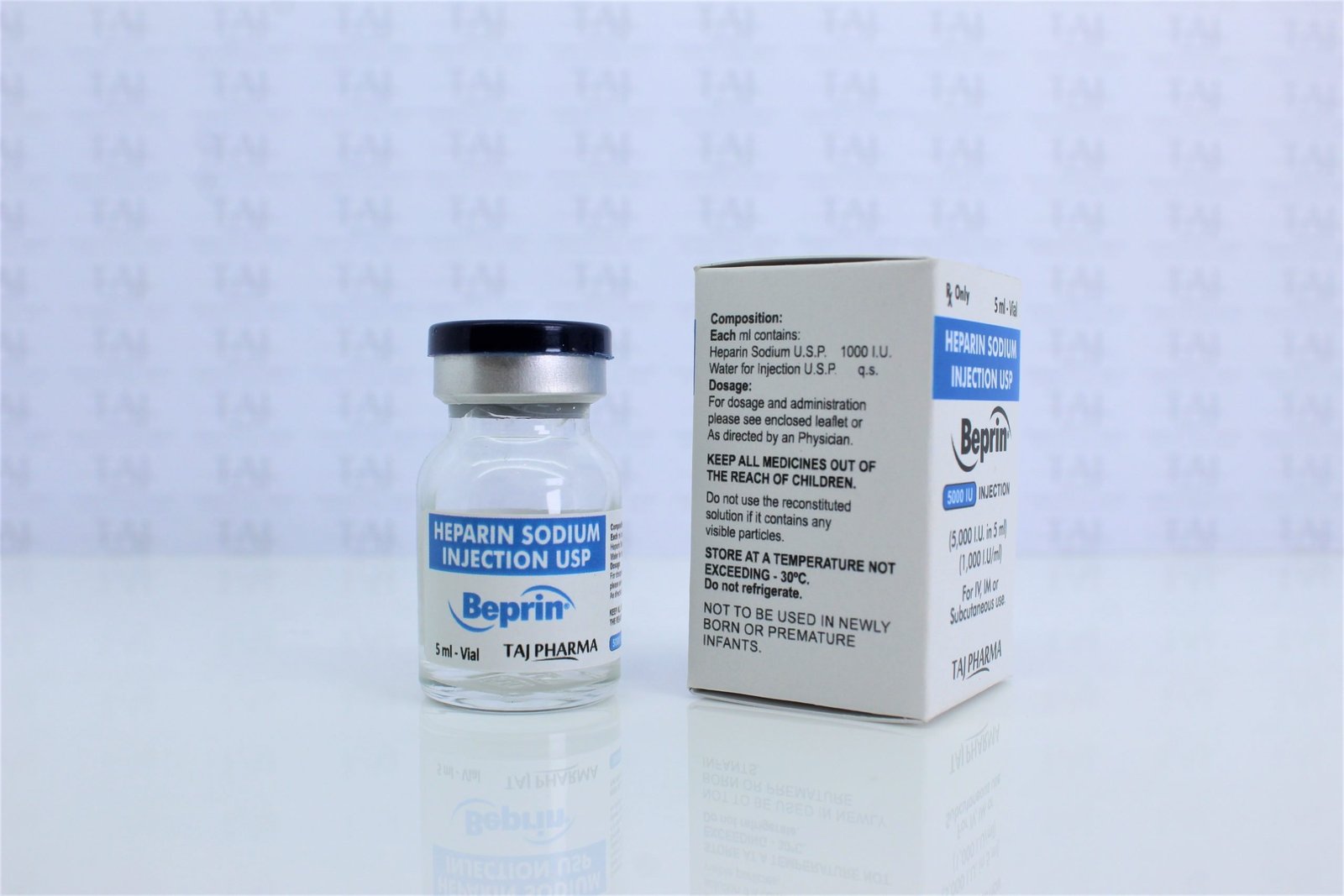 Heparin Sodium Injection 5000 IU manufacturers, Heparin Sodium Injection 5000 IU suppliers & exporters in India, Get contact for Heparin Sodium Injection 5000 IU manufacturing companies from India. Taj Pharma is leading Heparin Sodium Injection 5000 IU Manufacturers, Heparin Sodium Injection 5000 IU Suppliers in India, Heparin Sodium Injection 5000 IU Taj Pharmaceuticals