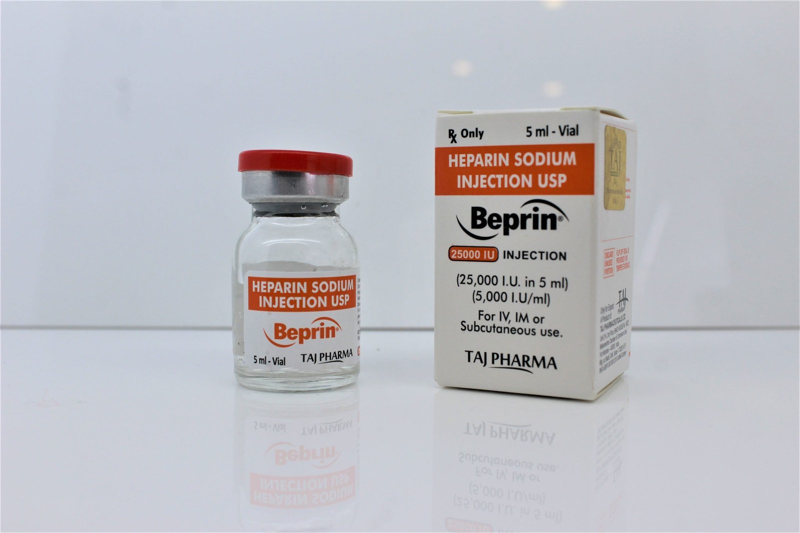 Heparin Sodium Injection 25000 IU manufacturers, Heparin Sodium Injection 25000 IU suppliers & exporters in India, Get contact for Heparin Sodium Injection 25000 IU manufacturing companies from India. Taj Pharma is leading Heparin Sodium Injection 25000 IU Manufacturers, Heparin Sodium Injection 25000 IU Suppliers in India, Heparin Sodium Injection 25000 IU Taj Pharmaceuticals