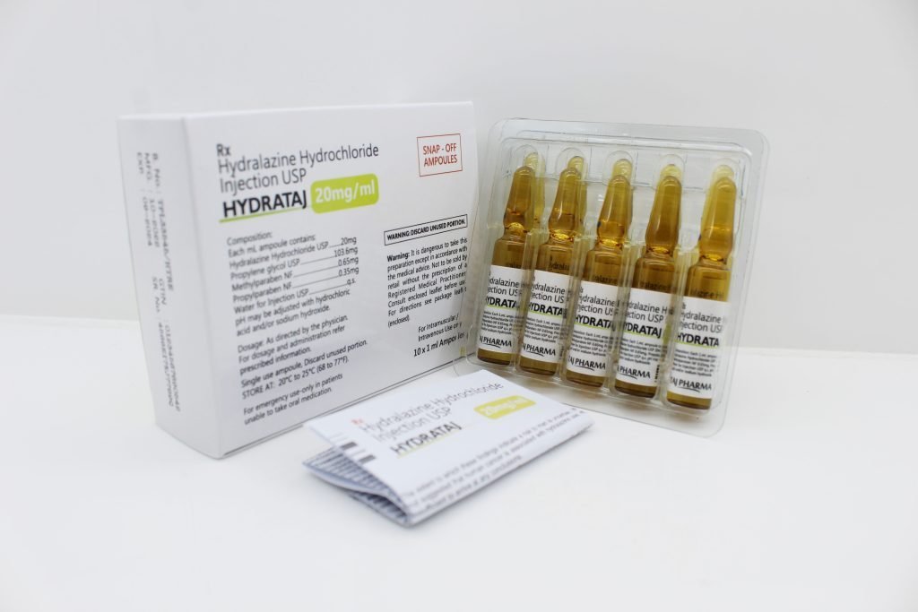 Hydralazine Hydrochloride USP 20mg/ml Manufacturer FDA Approved
