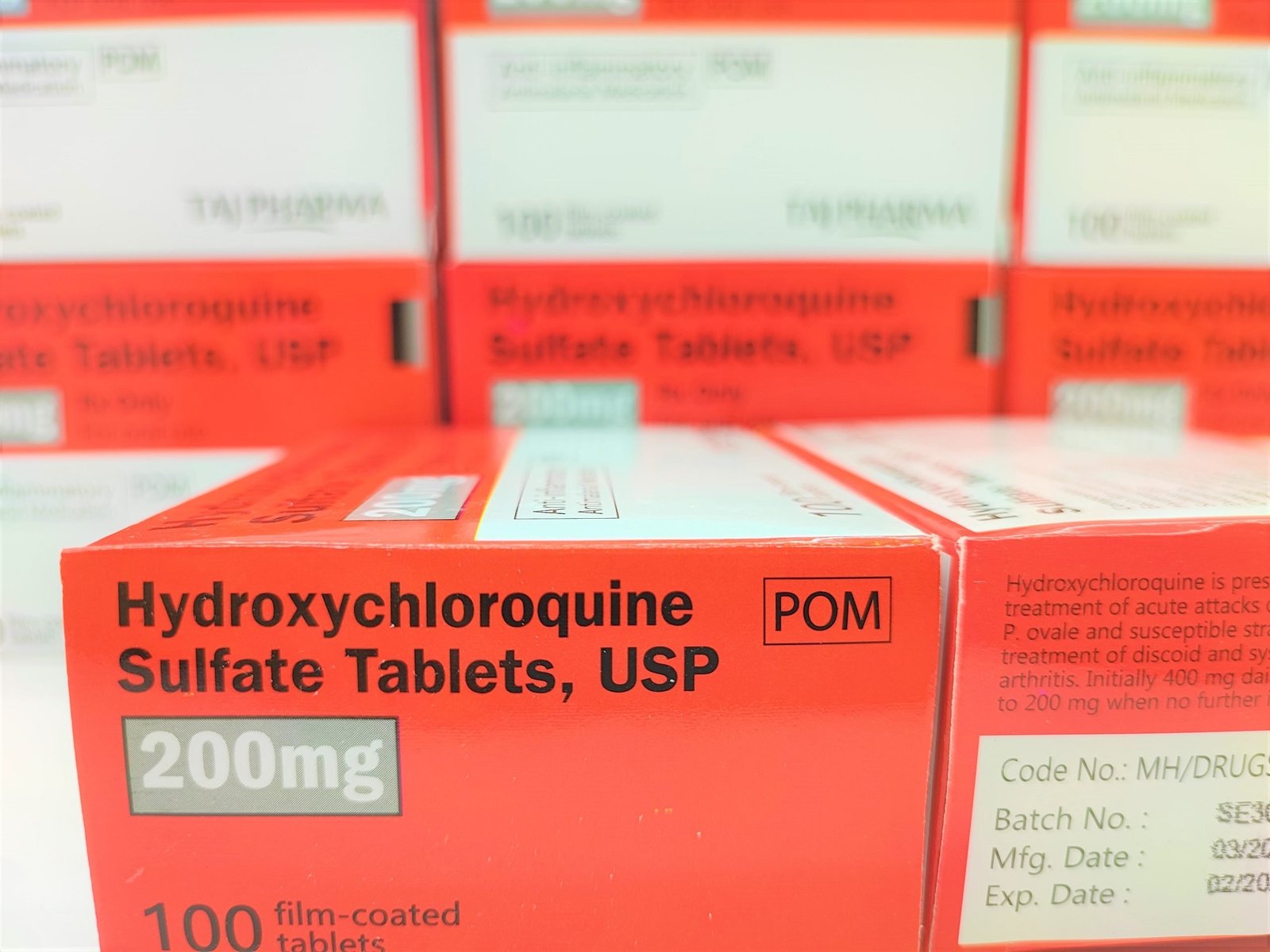 Taj Pharmaceuticals, the well-known Hydroxychloroquine Sulfate 200 mg Tablet Manufacturer in India gives the assurance of high-quality and purity. The stringent quality-control ensure that every batch of the drug brings a consistent standard. As Hydroxychloroquine Sulfate 200 mg Tablet Exporters, we can cater business queries from the following geographies:
