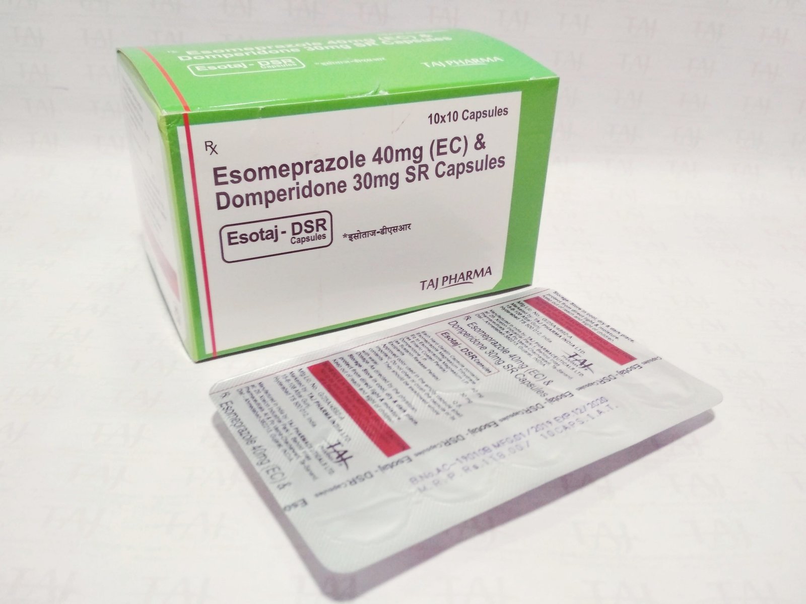 Esomeprazole EC & Domperidone SR Capsule 40mg/30mg (Esotaj-DSR)