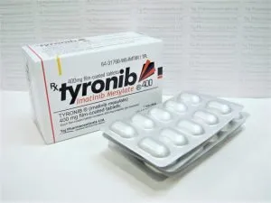Imatinib Tablets 400mg (Tyronib) manufacturers & Imatinib Tablets 400mg (Tyronib) suppliers in India. Imatinib Tablets 400mg (Tyronib) manufacturer in India gives the assurance of high-quality and purity. The company carries the rich experience in manufacturing of Imatinib Tablets 400mg (Tyronib). Taj Pharmaceuticals is reputed manufacturer and Imatinib Tablets 400mg (Tyronib) suppliers from India. Get contact for Imatinib Tablets 400mg (Tyronib) manufacturing companies from India.